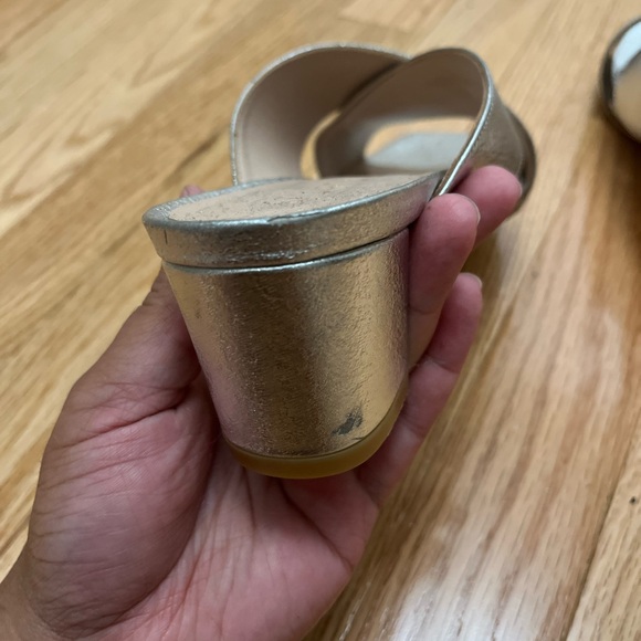 Stuart Weizman Silver Aletha Sandal Sz 7 - Picture 4 of 5